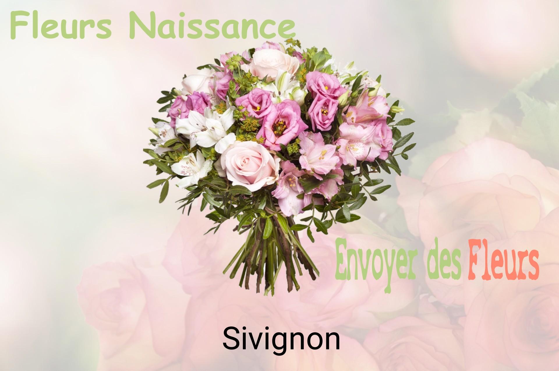 Bouquet de fleurs de naissance livré à Sivignon